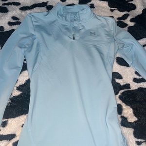 Light blue under Armour cold gear work out sweater